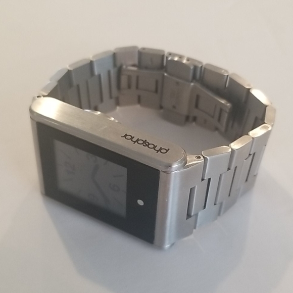 Unisex PHOSPHOR Touch Time E-ink Stainless Watch Rare - Picture 4 of 7